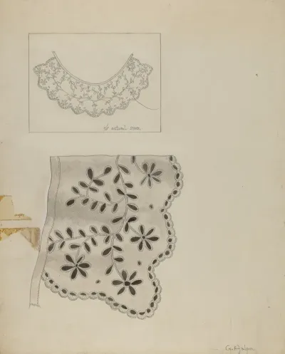 Embroidered Linen Collar 5