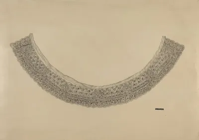 Embroidered Linen Collar