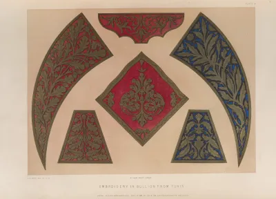 Embroidery In Bullion From Tunis