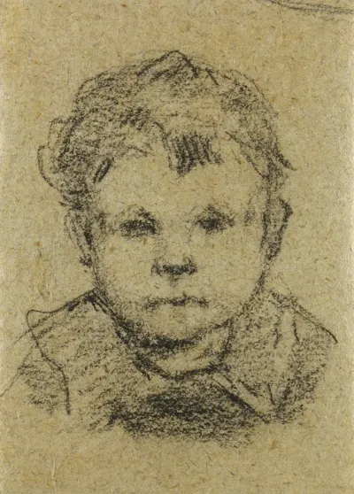 Emil Gauguin As A Child Wearing A Collared Shirt