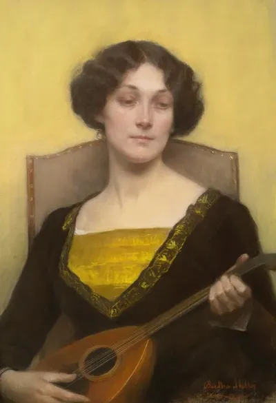 Emilia Floege Playing The Mandolin