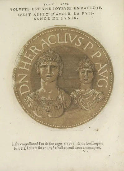Emperor Heraklonas And His Mother Martina