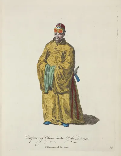 Emperor Of China In His Robes In 1700 Lempereur De La Chine