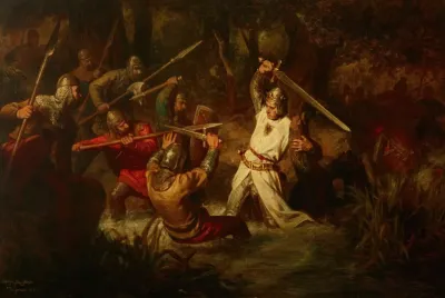 Emperor Rudolf I In The Battle Of Marchfeld