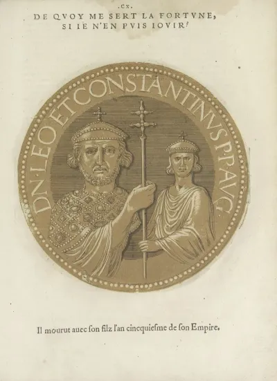 Emperors Leo Iv And His Son Constantine Vi