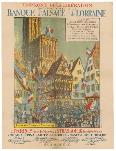 Emprunt De La Liberation On Souscrit A La Banque Dalsace Et De Lorraine Entree Des Francais A Strasbourg