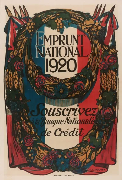 Emprunt National 1920 Souscrivez A La Banque Nationale De Credit