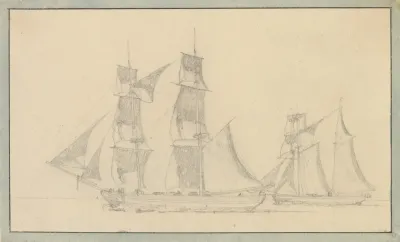 En Brig Og En Skonnert Under Sejl