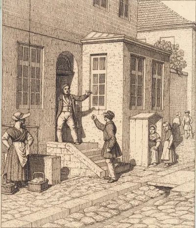 En Gadescene Illustration Til Linearperspectiven Tavle Vii