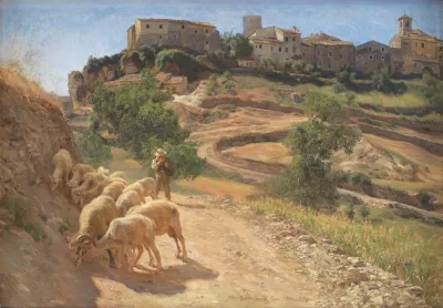En Hyrdedreng Med Sine Far Ved Civita Dantino