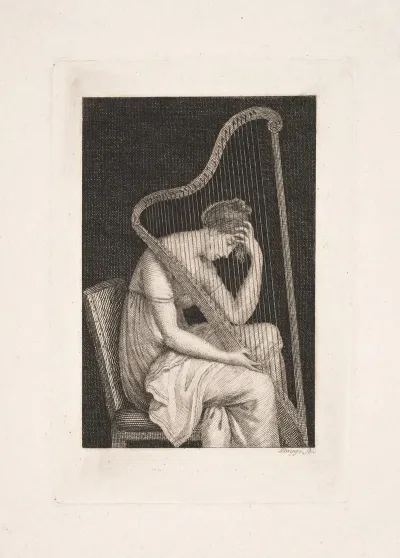 En Kvinde Med Harpe
