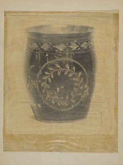 Enameled Pewter Beaker