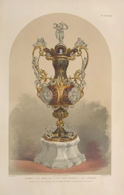 Enamelled Vase By Hunt And Roskell Of London