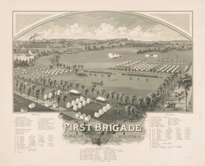 Encampment Of First Brigade Maine Volunteer Militia