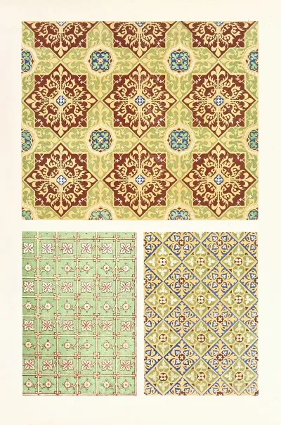 Encaustic Or Inlaid Tiles In The Mediaeval Styles