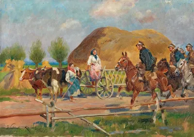 Encounter On The Village Road