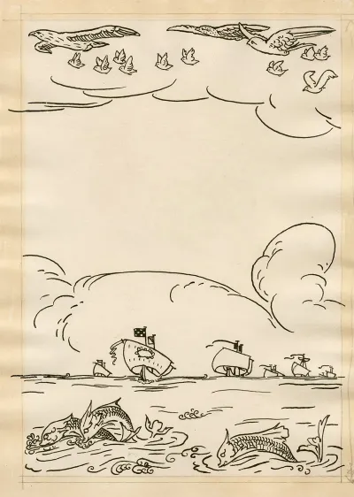 End Paper Design For Bells Edition Of The Tempest