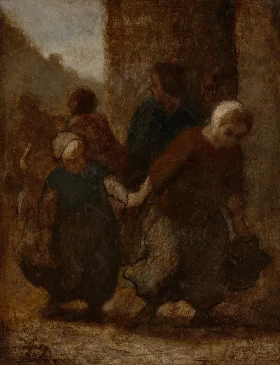 Enfants Courant Sortie De Lecole
