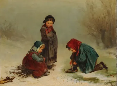 Enfants Dans Un Bois