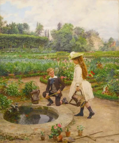 Enfants Pres Du Bassin
