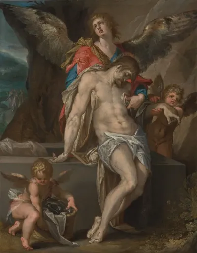 Engelen Dragen Het Lichaam Van Christus Engelenpieta