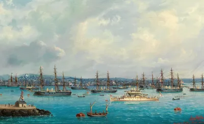 Englische Eskadre In Triest 1881