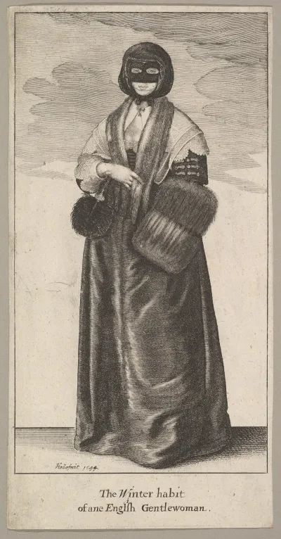 English Lady In Winter Costume The Winter Habit Of An English Gentlewoman