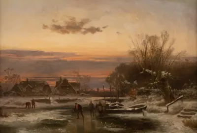 Enjoyment At A Winter Evening