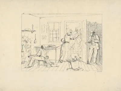 Enslaved Women Concealing Their Master From A Search Party