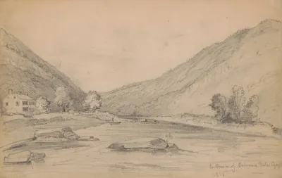 Entrance Of Delaware Water Gap 1850