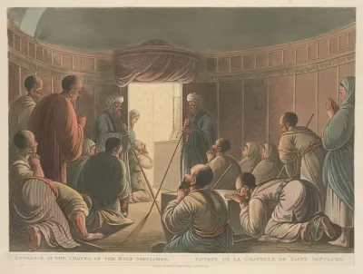 Entrance Of The Chapel Of The Holy Sepulchre
