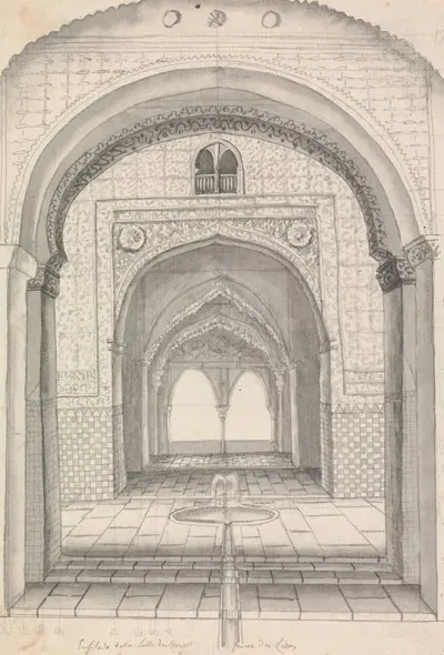 Entrance Of The Torre De Las Dos Hermanas In The Alhambra