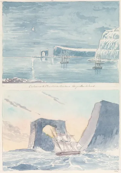 Entrance To Christmas Harbour Kerguelen Island And The Arched Rock Christmas Harbour