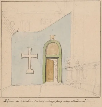 Entrance To The Capuchin Monastery On Miodowa Street