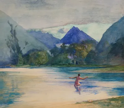 Entrance To The Vai Te Piha River Cooks Anchorage