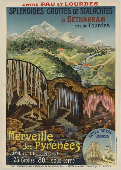 Entre Pau Et Lourdes Splendides Grottes De Stalactites A Betharram Merveille Des Pyrenees Hotel Royal Lourdes