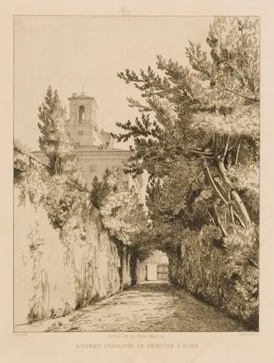 Entree De La Villa Medicis Academie Francaise De Peinture A Rome