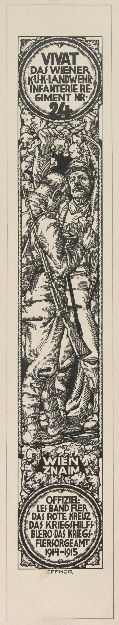 Entwurf Eines Vivatbandes Fur Das Landwehr Infanterieregiment Nr 24