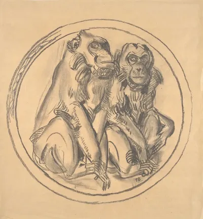 Entwurf Zum Relief Im Affenhaus Des Schonbrunner Tiergartens