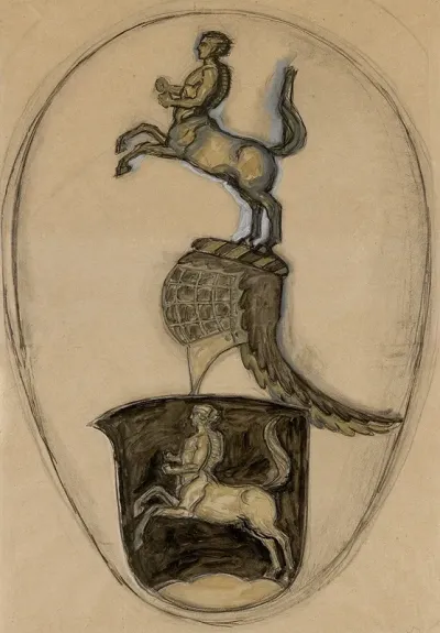 Entwurf Zum Wappen Von Franz Von Stuck