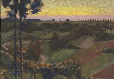 Environs De Nemours Crepuscule