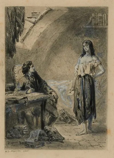 Eponine Chez Marius Une Rose Dans La Misere