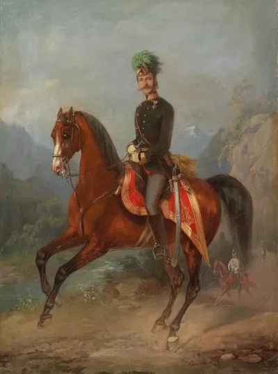Equestrian Portrait Of An Austrian Field Marshal Lieutenant