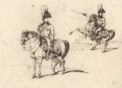 Equestrian Studies Of An English Officer
