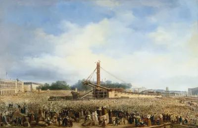 Erection De Lobelisque De Louqsor Sur La Place De La Concorde Le 25 Octobre 1836