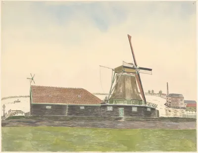 Erfmolen De Beer Of De Jonge Beer Aan De Wormerdijk Buitendijks Naast Het Zuiderveer Over De Zaan