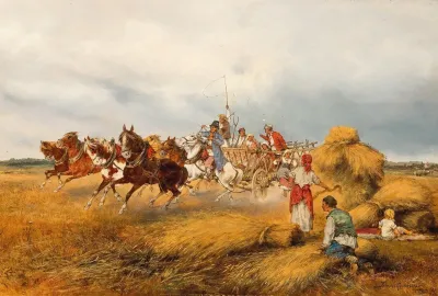 Ernte In Polen Umgebung Von Krakau