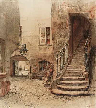 Escalier Et Cour Du 22 Rue Chanoinesse 2