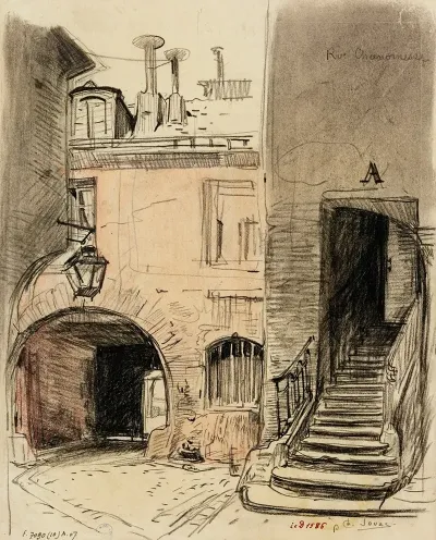 Escalier Et Cour Du 22 Rue Chanoinesse