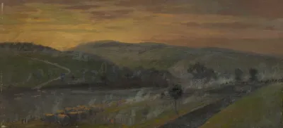 Escape Of The Army Of Virginia Commanded By General Lee Over The Potomac River Near Williamsport